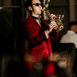 eric vancouver's saxophone player playing christmas music