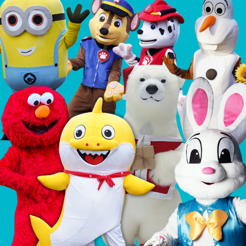Kids Party Character for Hire - Mascot Characters