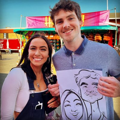 Vancouver Live Event Artist Sarah Couple Funny Caricature on live event
