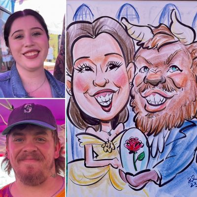 Vancouver Live Event Artist Sarah Couple Funny Caricature on live event