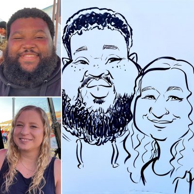 Vancouver Live Event Artist Sarah Couple Caricature on live event