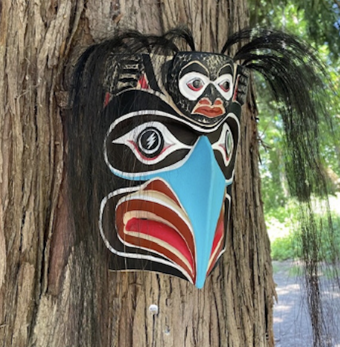 Vancouver First Nations Mask Carving - crow mask
