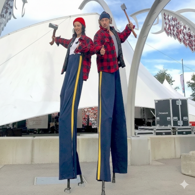 Canadian Themed Stilt Walkers in Vancouver